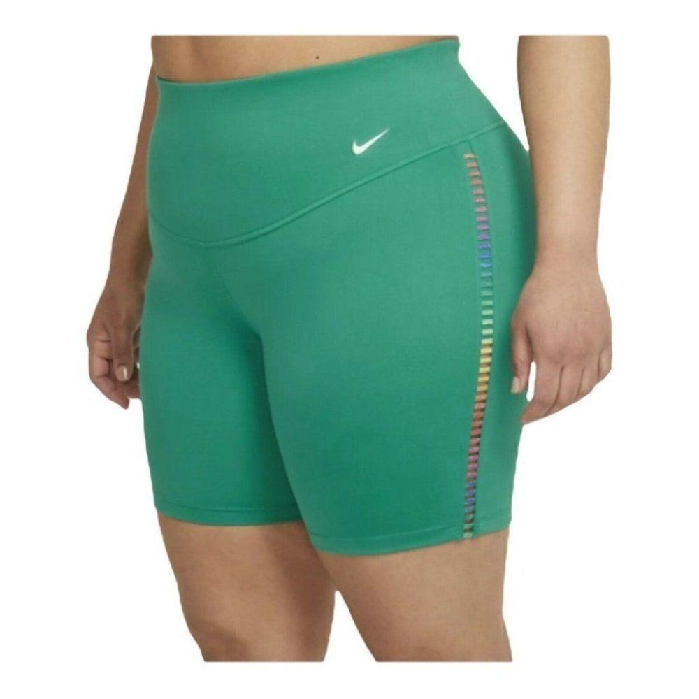 Nike Women’s 3X One‎ Rainbow Ladder 7” Shorts Workout Gym Lounge Colorful Spring